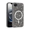 Apple iPhone 16E Kılıf Pırlanta Tasarımlı M-safe Şarj Özellikli Zore Mozaik Silikon Kapak