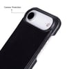 Apple iPhone 17 Air için, Hakiki Deri, El Yapımı Kılıf, Magsafe ile uyumlu, İç Yüzeyi Kadife, Kömür Siyah