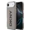Apple iPhone 17 Air Kılıf DKNY Orjinal Lisanslı M-safe Şarj Özellikli PU Büyük Dikey Logolu Kapak