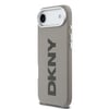 Apple iPhone 17 Air Kılıf DKNY Orjinal Lisanslı M-safe Şarj Özellikli PU Büyük Dikey Logolu Kapak