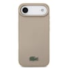 Apple iPhone 17 Air Kılıf Lacoste Orjinal Lisanslı M-safe Şarj Özellikli PU Pike Desenli Metal Logolu Kartlıklı Kapak