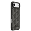 Apple iPhone 17 Air Kılıf Lacoste Orjinal Lisanslı M-safe Şarj Özellikli Standlı PU Deri Karışık Monogram Desenli Kapak