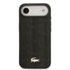 Apple iPhone 17 Air Kılıf Lacoste Orjinal Lisanslı M-safe Şarj Özellikli PU Deri Tasarımlı Karışık Monogram Desenli Kapak