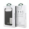 Apple iPhone 17 Air Kılıf Lacoste Orjinal Lisanslı M-safe Şarj Özellikli PU Pike Desenli Standlı Metal Logolu Kapak