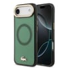 Apple iPhone 17 Air Kılıf Lacoste Orjinal Lisanslı M-safe Şarj Özellikli Gold Timsah Logolu Buzlu Kapak
