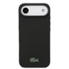 Apple iPhone 17 Air Kılıf Lacoste Orjinal Lisanslı M-safe Şarj Özellikli PU Pike Desenli Metal Logolu Kartlıklı Kapak