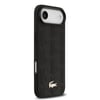 Apple iPhone 17 Air Kılıf Lacoste Orjinal Lisanslı M-safe Şarj Özellikli PU Deri Tasarımlı Karışık Monogram Desenli Kapak