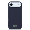 Apple iPhone 17 Air Kılıf Lacoste Orjinal Lisanslı M-Safe Şarj Özellikli PVC Pike Desenli Arka Yüzey İkonik Timsah Dokuma Logolu Kapak