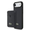 Apple iPhone 17 Air Kılıf Lacoste Orjinal Lisanslı M-safe Şarj Özellikli PU Pike Desenli Metal Logolu Kartlıklı Kapak