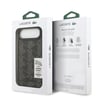 Apple iPhone 17 Air Kılıf Lacoste Orjinal Lisanslı M-safe Şarj Özellikli Standlı PU Deri Karışık Monogram Desenli Kapak