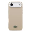 Apple iPhone 17 Air Kılıf Lacoste Orjinal Lisanslı M-safe Şarj Özellikli PU Pike Desenli Standlı Metal Logolu Kapak