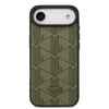 Apple iPhone 17 Air Kılıf Lacoste Orjinal Lisanslı M-safe Şarj Özellikli PU Deri Tasarımlı Kartlıklı Karışık Monogram Desenli Kapak