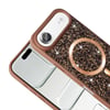 Apple iPhone 17 Air Kılıf Pırlanta Tasarımlı M-safe Şarj Özellikli Zore Mozaik Silikon Kapak