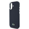 Apple iPhone 17 Kılıf Lacoste Orjinal Lisanslı M-Safe Şarj Özellikli PVC Pike Desenli Arka Yüzey İkonik Timsah Dokuma Logolu Kapak