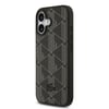 Apple iPhone 17 Kılıf Lacoste Orjinal Lisanslı M-safe Şarj Özellikli PU Deri Tasarımlı Kartlıklı Karışık Monogram Desenli Kapak