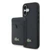 Apple iPhone 17 Kılıf Lacoste Orjinal Lisanslı M-safe Şarj Özellikli PU Pike Desenli Metal Logolu Kartlıklı Kapak