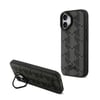 Apple iPhone 17 Kılıf Lacoste Orjinal Lisanslı M-safe Şarj Özellikli Standlı PU Deri Karışık Monogram Desenli Kapak