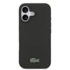 Apple iPhone 17 Kılıf Lacoste Orjinal Lisanslı M-safe Şarj Özellikli PU Pike Desenli Metal Logolu Kartlıklı Kapak