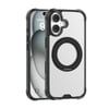 Apple iPhone 17 Kılıf M-safe Şarj Özellikli Parmak Ring Standlı Airbag Tasarımlı Mutural Obsidian Serisi Kapak