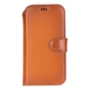 Apple iPhone 17 Pro için, Hakiki Deri, El Yapımı Cüzdanlı Kılıf, Magsafe ile uyumlu, İç Yüzeyi Kadife, Gölgeli Taba