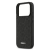 Apple iPhone 17 Pro Kılıf DKNY Orjinal Lisanslı M-safe Şarj Özellikli 3D Yazılı Grid Pattern Kapak