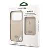 Apple iPhone 17 Pro Kılıf Lacoste Orjinal Lisanslı M-safe Şarj Özellikli PU Pike Desenli Metal Logolu Kartlıklı Kapak