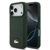 Apple iPhone 17 Pro Kılıf Lacoste Orjinal Lisanslı M-safe Şarj Özellikli PU Deri Tasarımlı Metal Logolu Kapak