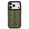 Apple iPhone 17 Pro Kılıf Lacoste Orjinal Lisanslı M-safe Şarj Özellikli Standlı PU Deri Karışık Monogram Desenli Kapak