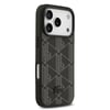 Apple iPhone 17 Pro Kılıf Lacoste Orjinal Lisanslı M-safe Şarj Özellikli PU Deri Tasarımlı Kartlıklı Karışık Monogram Desenli Kapak