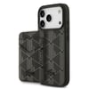 Apple iPhone 17 Pro Kılıf Lacoste Orjinal Lisanslı M-safe Şarj Özellikli PU Deri Tasarımlı Kartlıklı Karışık Monogram Desenli Kapak