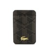Apple iPhone 17 Pro Kılıf Lacoste Orjinal Lisanslı M-safe Şarj Özellikli PU Deri Tasarımlı Kartlıklı Karışık Monogram Desenli Kapak