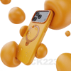 Apple iPhone 17 Pro Kılıf M-safe Şarj Özellikli Metal Standlı Sıvı Silikon Lenyes CK223 Kapak