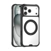 Apple iPhone 17 Pro Kılıf M-safe Şarj Özellikli Parmak Ring Standlı Airbag Tasarımlı Mutural Obsidian Serisi Kapak