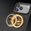 Apple iPhone 17 Pro Kılıf M-safe Şarj Özellikli Metal Standlı Lenyes CK225 Kevlar Kapak