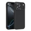 Apple iPhone 17 Pro Kılıf M-Safe Şarj Özellikli Karbon Fiber Görünümlü Zore Truva Silikon Kapak