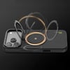Apple iPhone 17 Pro Kılıf M-safe Şarj Özellikli Metal Standlı Lenyes CK225 Kevlar Kapak
