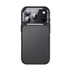 Apple iPhone 17 Pro Kılıf Mat Transparan Karbon Fiber Görünümlü Wlons Marin Kapak
