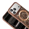 Apple iPhone 17 Pro Kılıf Pırlanta Tasarımlı M-safe Şarj Özellikli Zore Mozaik Silikon Kapak