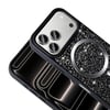 Apple iPhone 17 Pro Kılıf Pırlanta Tasarımlı M-safe Şarj Özellikli Zore Mozaik Silikon Kapak