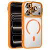 Apple iPhone 17 Pro Kılıf Standlı ve Kamera Lens Hediyeli M-Safe Şarj Özellikli Zore Etro Kapak
