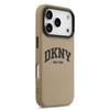Apple iPhone 17 Pro Max Kılıf DKNY Orjinal Lisanslı M-safe Şarj Özellikli PU Deri Kabartmalı Kapak