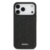 Apple iPhone 17 Pro Max Kılıf DKNY Orjinal Lisanslı M-safe Şarj Özellikli 3D Yazılı Grid Pattern Kapak