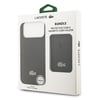 Apple iPhone 17 Pro Max Kılıf Lacoste Orjinal Lisanslı M-safe Şarj Özellikli PU Pike Desenli Metal Logolu Kartlıklı Kapak