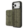 Apple iPhone 17 Pro Max Kılıf Lacoste Orjinal Lisanslı M-safe Şarj Özellikli PU Deri Tasarımlı Kartlıklı Karışık Monogram Desenli Kapak