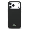 Apple iPhone 17 Pro Max Kılıf Lacoste Orjinal Lisanslı M-safe Şarj Özellikli PU Pike Desenli Metal Logolu Kartlıklı Kapak