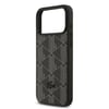 Apple iPhone 17 Pro Max Kılıf Lacoste Orjinal Lisanslı M-safe Şarj Özellikli PU Deri Tasarımlı Kartlıklı Karışık Monogram Desenli Kapak