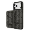 Apple iPhone 17 Pro Max Kılıf Lacoste Orjinal Lisanslı M-safe Şarj Özellikli PU Deri Tasarımlı Kartlıklı Karışık Monogram Desenli Kapak