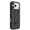 Apple iPhone 17 Pro Max Kılıf Lacoste Orjinal Lisanslı M-safe Şarj Özellikli PU Deri Tasarımlı Kartlıklı Karışık Monogram Desenli Kapak