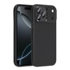 Apple iPhone 17 Pro Max Kılıf M-Safe Şarj Özellikli Karbon Fiber Görünümlü Zore Truva Silikon Kapak