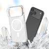 Apple iPhone 17 Pro Max Kılıf M-safe Şarj Özellikli Metal Kamera Çerçeveli Airbag Tasarımlı Lenyes CK221 Sert PC Kapak